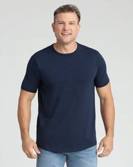 Organic Crew Neck T-Shirt (Slim Fit) / Navy