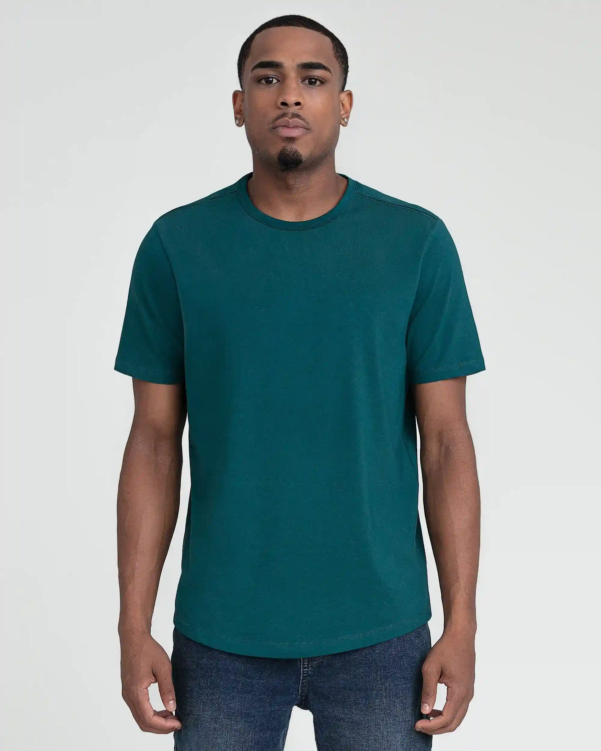Organic Crew Neck T-Shirt (Slim Fit) / Teal