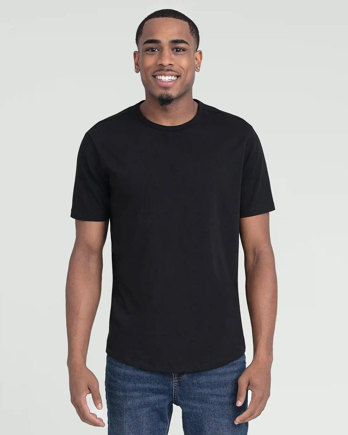 Organic Crew Neck T-Shirt (Slim Fit) / Black
