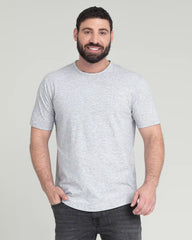 Organic Crew Neck T-Shirt (Slim Fit) / Heather Grey