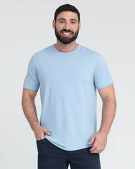 Organic Crew Neck T-Shirt (Slim Fit) / Light Blue