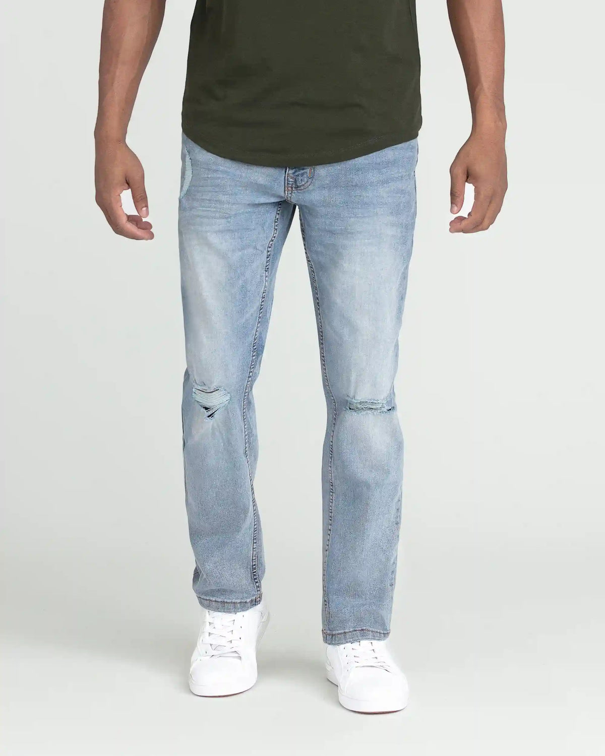Slim Fit / Ice (Ripped - Light Tint)