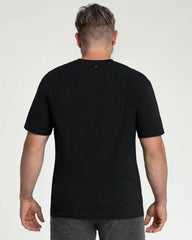 Organic Crew Neck T-Shirt (Relaxed Fit) / Black