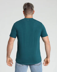 Organic V-Neck T-Shirt (Slim Fit) / Teal
