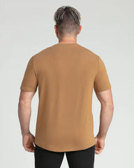 Organic V-Neck T-Shirt (Slim Fit) / Tobacco
