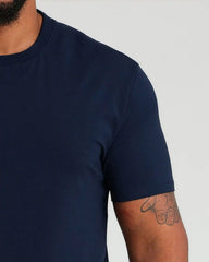 Organic Crew Neck T-Shirt (Relaxed Fit) / Navy