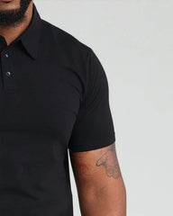 Organic Polo Shirt 3 Pack / Black