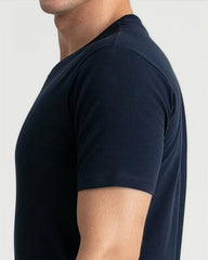 Organic V-Neck T-Shirt (Slim Fit) / Navy