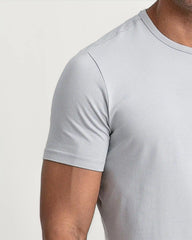 Organic Crew Neck T-Shirt (Slim Fit) / Light Grey