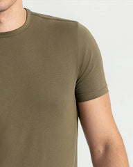 Organic Crew Neck T-Shirt (Slim Fit) / Military Olive