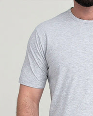 Organic Crew Neck T-Shirt (Slim Fit) / Heather Grey