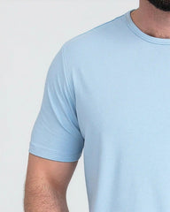 Organic Crew Neck T-Shirt (Slim Fit) / Light Blue