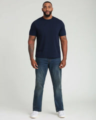 Organic Crew Neck T-Shirt (Relaxed Fit) / Navy