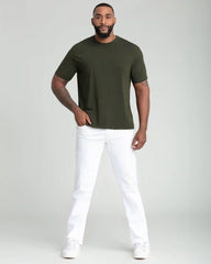 Organic Crew Neck T-Shirt (Relaxed Fit) / Olive