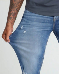 Athletic Fit / Glacier  (Ripped - Med Blue)