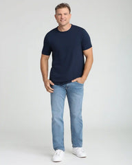 Organic Crew Neck T-Shirt (Slim Fit) / Navy