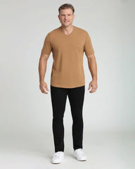Organic V-Neck T-Shirt (Slim Fit) / Tobacco