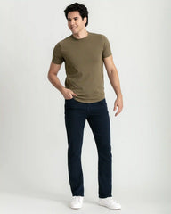 Organic Crew Neck T-Shirt (Slim Fit) / Military Olive