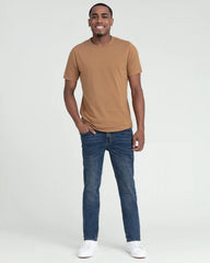 Organic Crew Neck T-Shirt (Slim Fit) / Tobacco