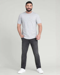 Organic Crew Neck T-Shirt (Slim Fit) / Heather Grey