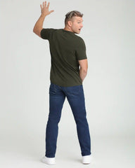 Organic Crew Neck T-Shirt 3 Pack (Relaxed Fit) / Olive