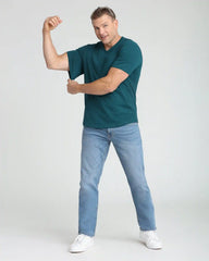 Organic V-Neck T-Shirt 6 Pack (Slim Fit) / Teal