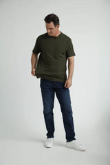 Organic Crew Neck T-Shirt 6 Pack (Relaxed Fit)/ Olive