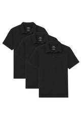 Organic Polo Shirt 3 Pack / Black