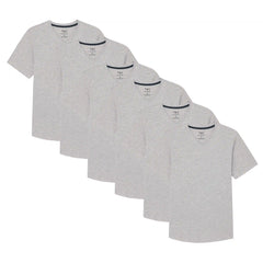 Organic V-Neck T-Shirt 6 Pack (Slim Fit) / Heather Grey