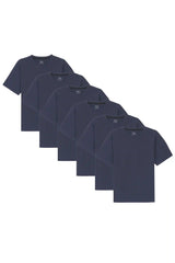 Organic Neck T-Shirt 6 Pack (Relaxed Fit) / Navy