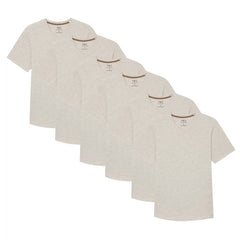 Organic V-Neck T-Shirt 6 Pack (Slim Fit) / Oatmeal Heather
