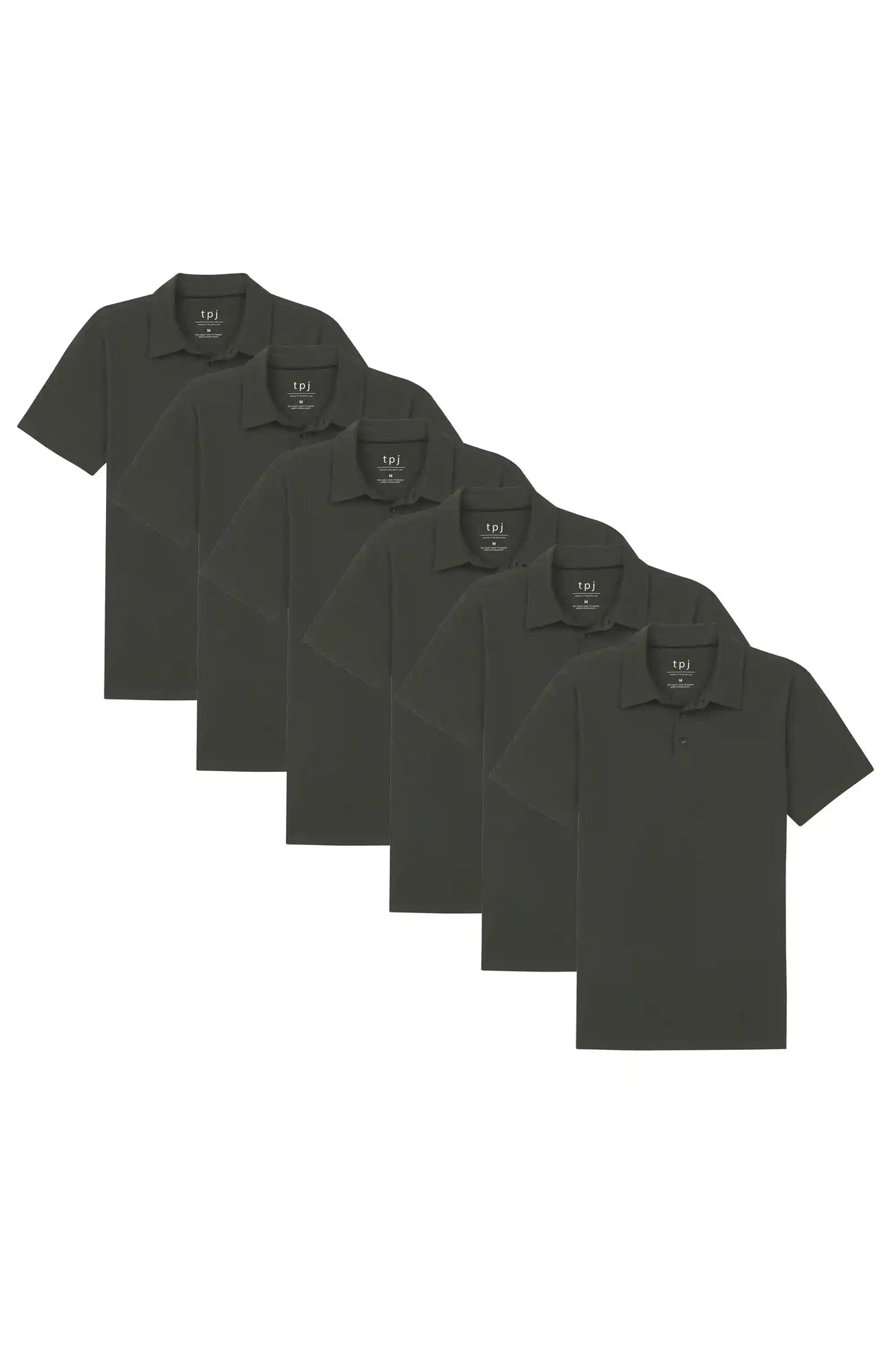Organic Polo Shirt 6 Pack / Olive