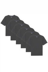 Organic Neck T-Shirt 6 Pack (Relaxed Fit)/ Steel Grey