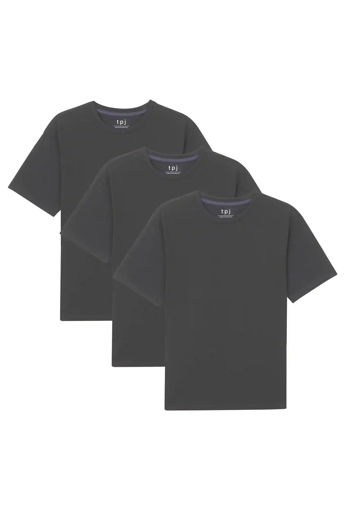Organic Crew Neck T-Shirt 3 Pack (Relaxed Fit) / Steel