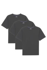 Organic Crew Neck T-Shirt 3 Pack (Relaxed Fit) / Steel