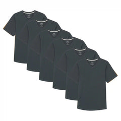 Organic V-Neck T-Shirt 6 Pack (Slim Fit) / Steel