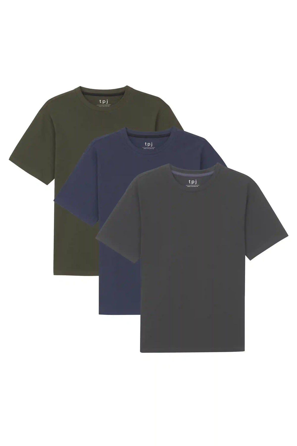 Organic Crew Neck T-Shirt 3 Pack (Relaxed Fit) / The Streets