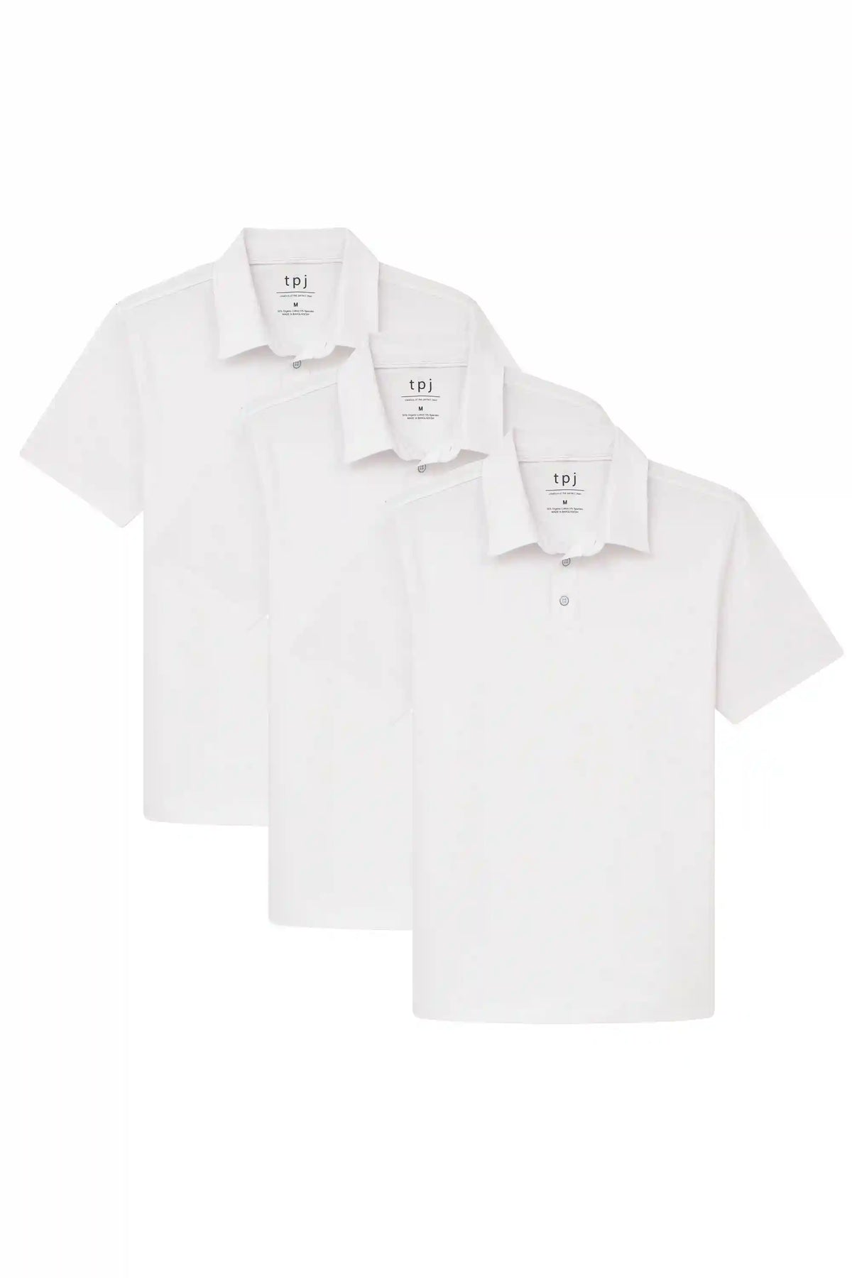 Organic Polo Shirt 3 Pack / White